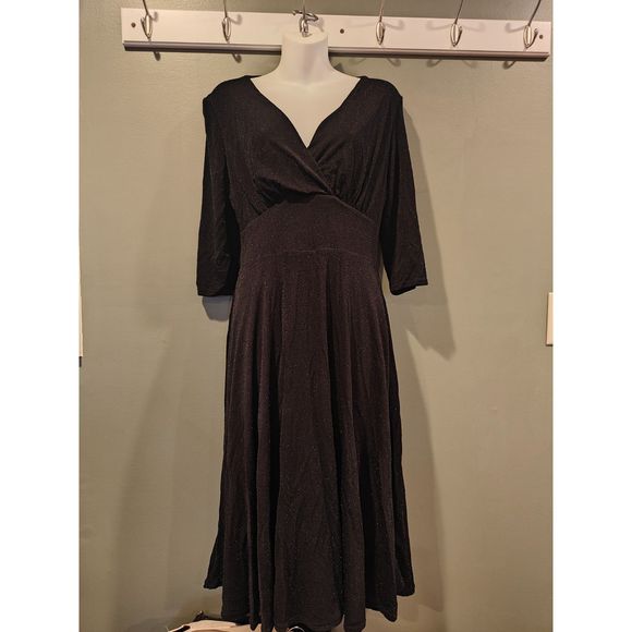 Vintage Chic for Top vintage 50s Sofia Swing Dress in Black 14 - Picture 4 of 4